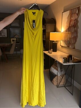 NWT - DONNA KARAN SLEEVELESS COWL-NECK SILK GOWN